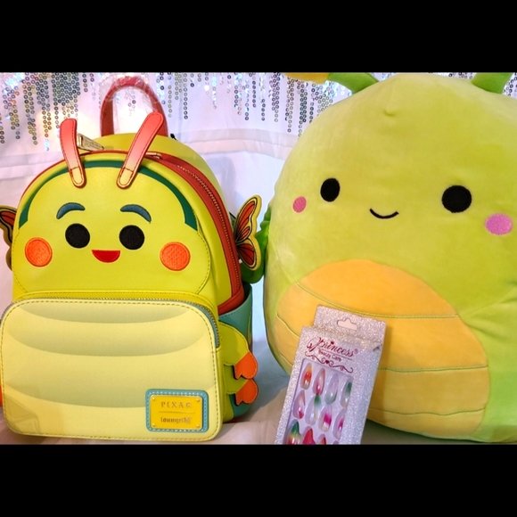Handbags - "Pilar" Disney Exclusive Bug's Life Loungefly and Matching Squishmallow